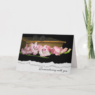Sympathy Gladiolus On Vintage Bible Card