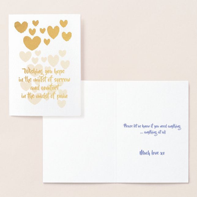 Sympathy (Gold Foil) Card by dalDesignNZ (Display)