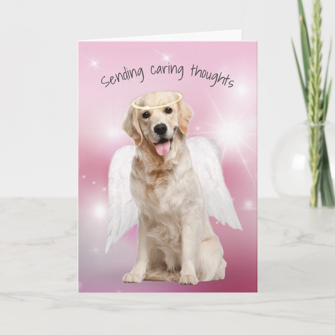 Old English Co. Biglietto Condoglianze Perdita Cane | Golden Retriever | Cartolina Con Impronte E Busta