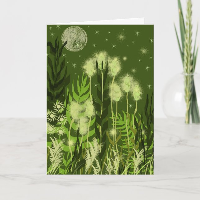 Sympathy - Green Moonlight Card (Front)