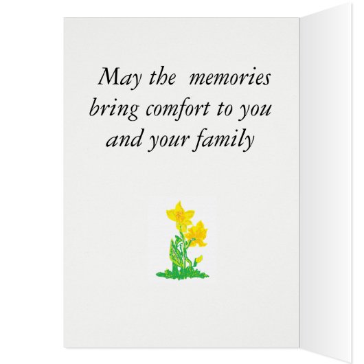 Sympathy Greeting Card Lilly's (Inside (Left))