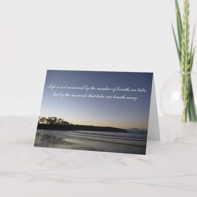Sympathy Greeting Cards - Moving Quote (Front)
