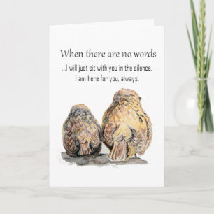 Sympathy Grief Illness Friend Sparrow Bird Card