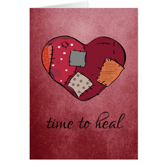 Sympathy Healing Heart Cards (Front)