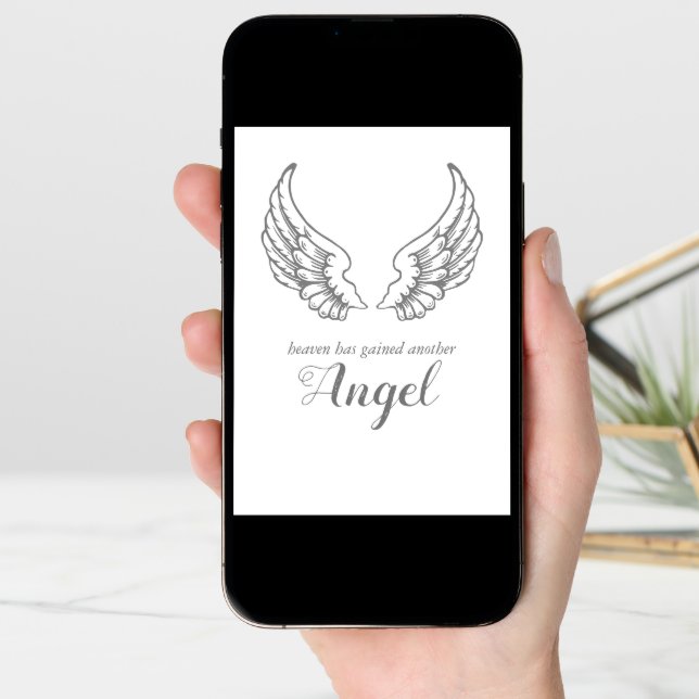 Sympathy Heaven Angel | Religious Thinking of You Card (Front Digital)