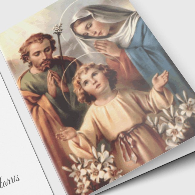 Sympathy Holy Family Funeral Thank You Card (Holy Family Condolence Sympathy Bereavement Funeral Thank You Card)