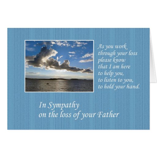 Sympathy in Loss of Father Greeting Card | Zazzle