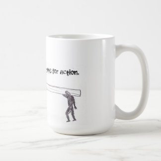 Sympathy is no substitute for action (mug). coffee mug