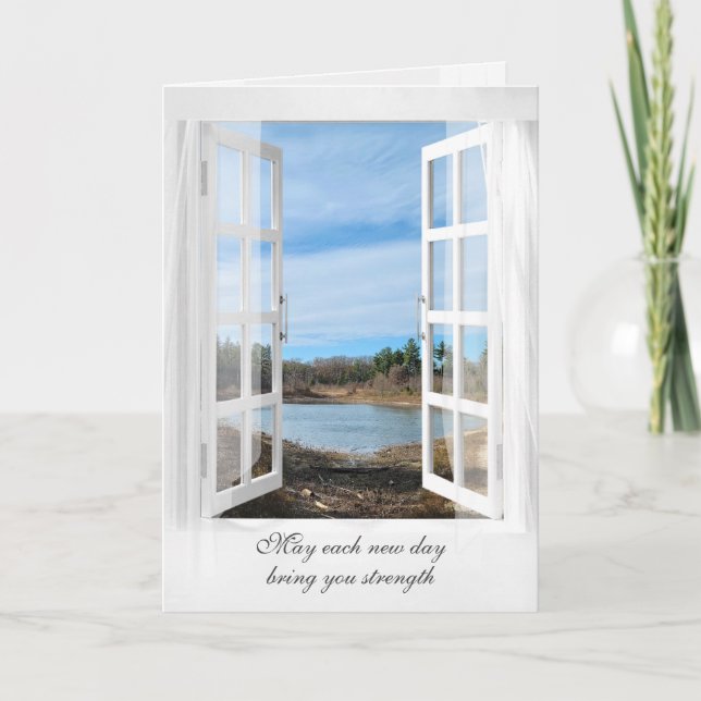 Sympathy Lake View Window Card (Front)