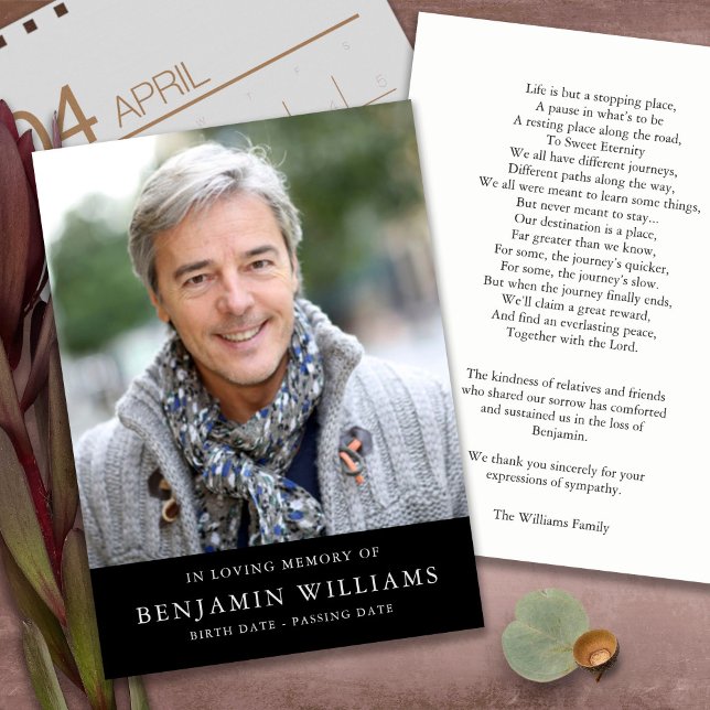 Sympathy Loss Loved One Funeral Thank You Cards (funeral thank you cards, bereavement, elegant, simple, celebration of life, sympathy card)