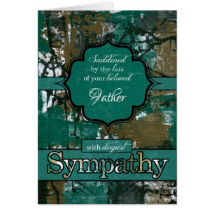 Sympathy Loss of a Father Teal Urban Graffiti Cards