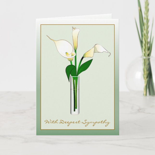 Sympathy Loss of Brother from Us:Calla Lilies Card (Front)