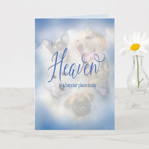 Sympathy Loss of Dog Heavenly Dogs Card