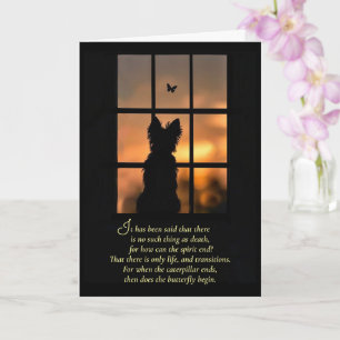 Sympathy Loss of Dog Pet Window Spiritual Message Card
