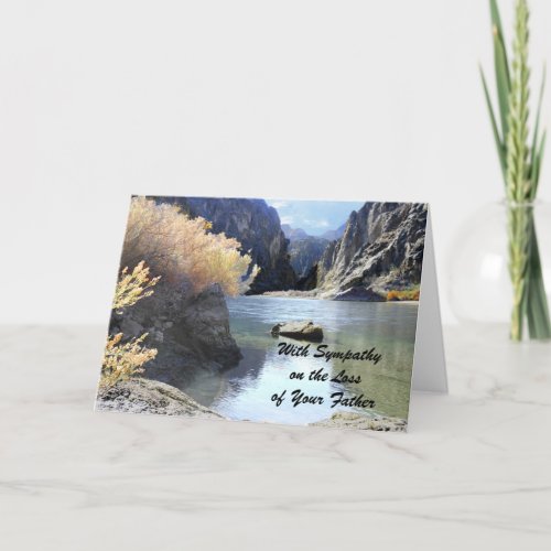 Sympathy Loss of Father Beautiful Scenery Card