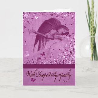 Sympathy, Loss Of Parrot Greeting Card