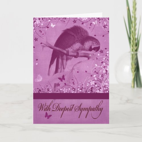 Sympathy Loss Of Parrot Greeting Card