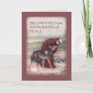 Sympathy Loss of Pet, St. Francis, Religious Card