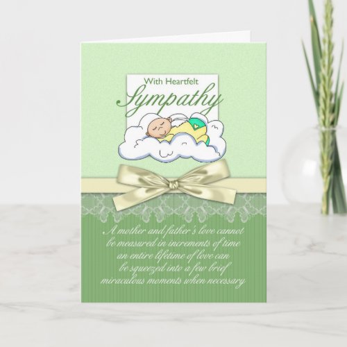 Sympathy Loss Of Premature Baby  Loss Of Infant Card