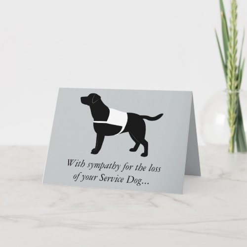 Sympathy Loss Service Black Labrador Retriever Card