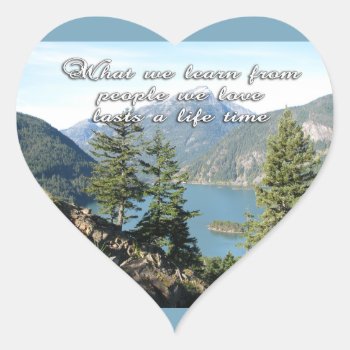 Sympathy-loved Ones Passed-lake Heart Sticker by boopboopadup at Zazzle