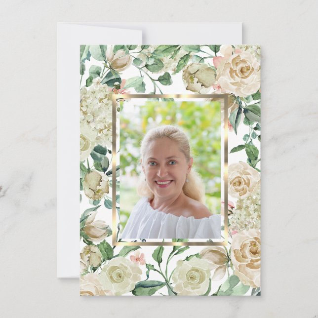 Sympathy Loving Memory Floral THANK YOU Photo (Front)