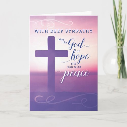Sympathy May the God of Hope Fill You with Peace Card