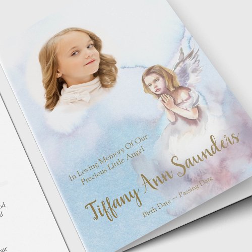 Sympathy Memorial Angel Funeral Thank You Cards