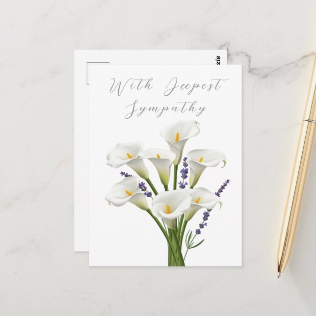 Sympathy memorial Card (Front/Back In Situ)