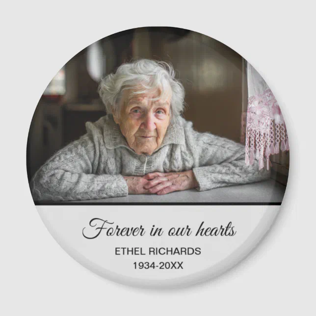 Sympathy Memorial In Loving Memory | Photo Magnet | Zazzle