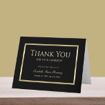 Sympathy Memorial Thank You Note Card Black Gold at Zazzle