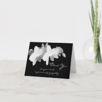 Sympathy Memorial Thank You Note Card -- Orchids