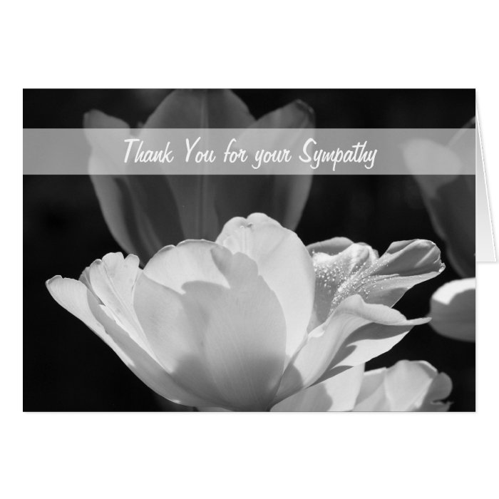 Sympathy Memorial Thank You Note Card    Tulips