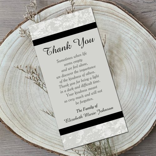 Sympathy Memorial Thank You Photo Card _ Classic