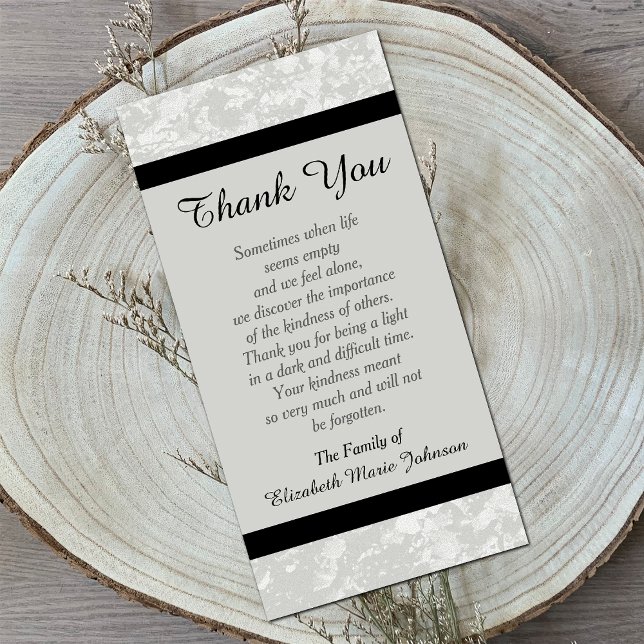 Sympathy Memorial Thank You Photo Card - Classic (Creator Uploaded)