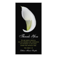 Sympathy Memorial Thank You Photo Card - Lily
