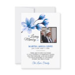 Sympathy Memory Floral Blue THANK YOU | PHOTO Sympathy Memory Floral Blue THANK YOU | PHOTO