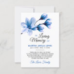 Sympathy Memory Flower Blue Magnolia THANK YOU