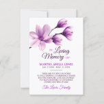 Sympathy Memory Flower Purple Magnolia THANK YOU