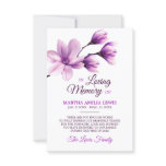 Sympathy Memory Flower Purple Magnolia THANK YOU Sympathy Memory Flower Purple Magnolia THANK YOU