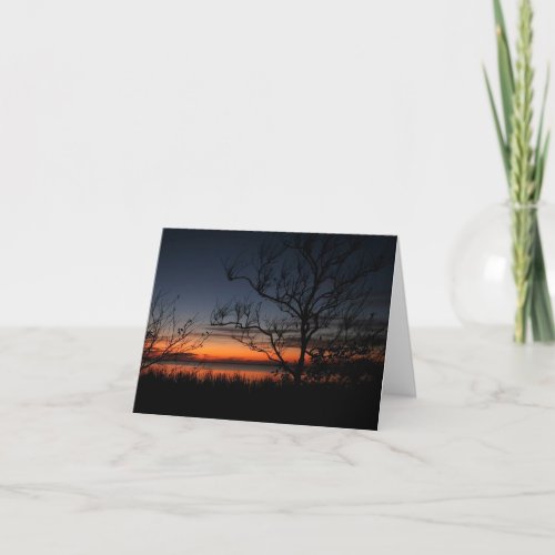 Sympathy Message With Sunset Trees And Water Card