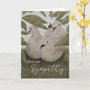 Sympathy Mourning Doves in Nest Card