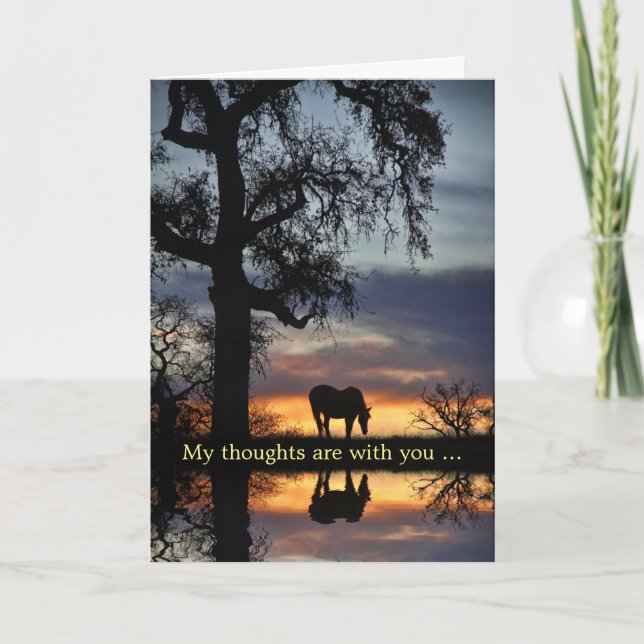 Sympathy Nature with Horse and Water Card (Front)