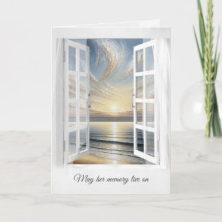 Sympathy Ocean Sunrise View in Window  Card