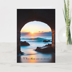 Sympathy Ocean Sunrise with Stone Arch Card