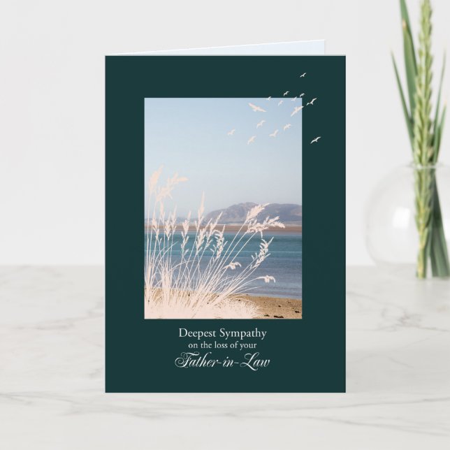 Sympathy on Loss of Father-in-Law, Grasses Card (Front)