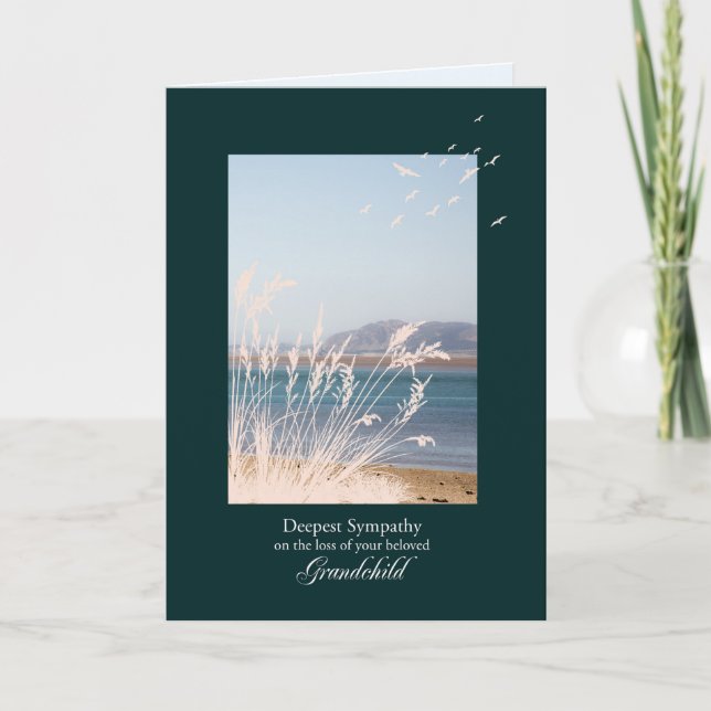 Sympathy on Loss of Grandchild, Grasses Card (Front)