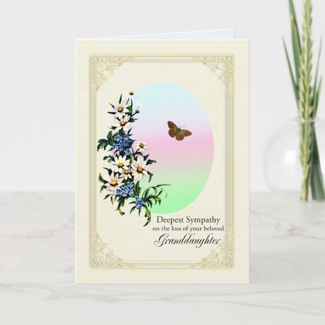 Sympathy on Loss of Granddaughter Card (Front)