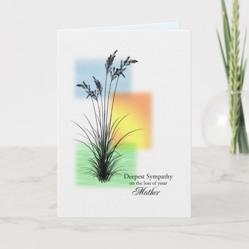 Sympathy on Loss of Mother Grasses Card