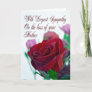 Sympathy on loss of mother, with a red rose card